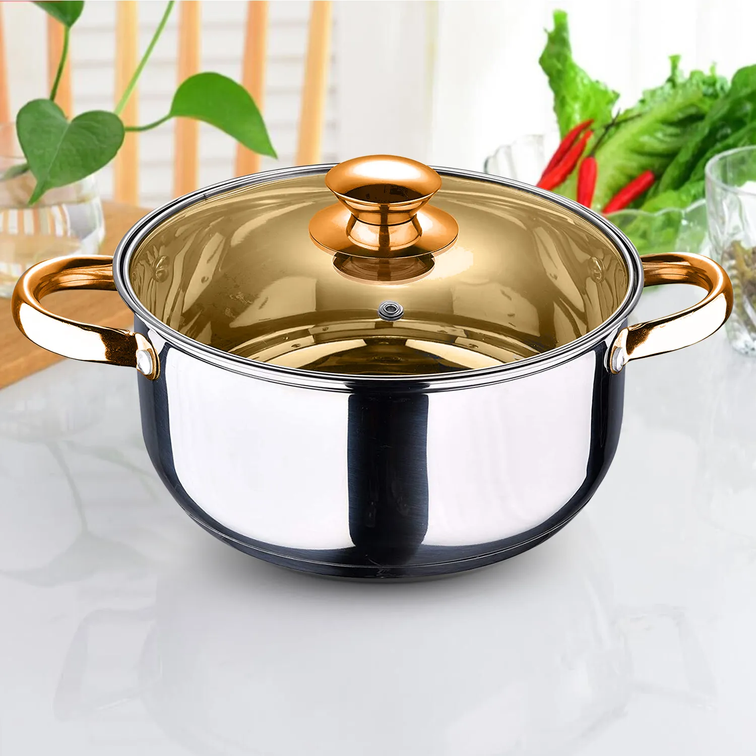 12 Pcs Stainless Steel Induction Pot Set