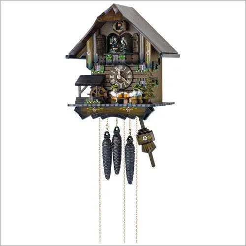 12" Musical Four Beer Drinkers Black Forest Cuckoo Clock