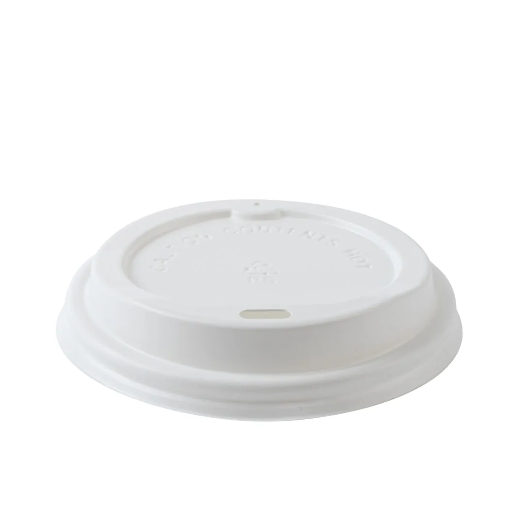 16 oz White Paper Ripple Wall Coffee Cup - with White Lid - 3 1/2" x 3 1/2" x 6 1/4" - 200 count box