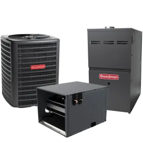 3 Ton Goodman 15.2 SEER2 Central Air Conditioner – 80,000 Btu Single-Stage Multi-Speed ECM Gas Furnace 80% AFUE 1200 cfm Horizontal System