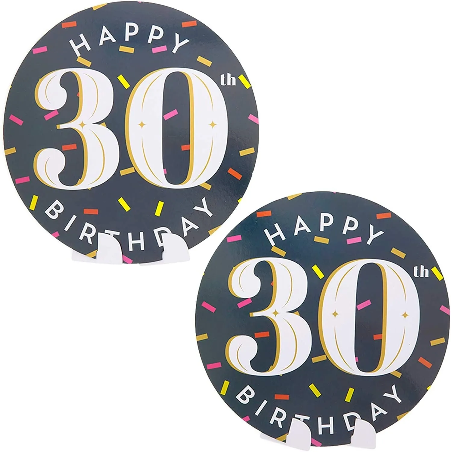 30th Birthday Décor, Includes Table Centerpieces, Wall Sign, Ceiling Decorations and Confetti String (12 Pieces)