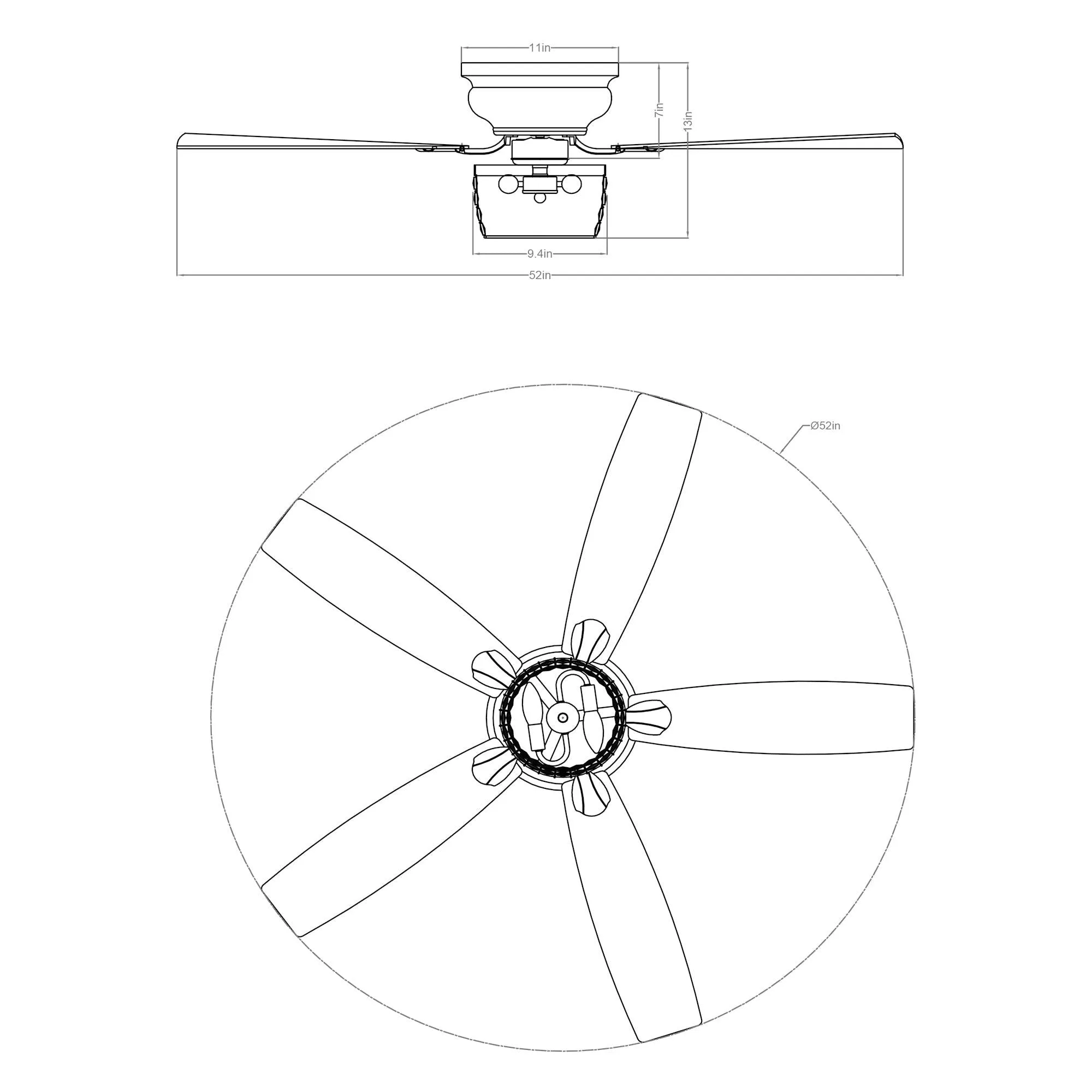 52" Panipat Modern Chrome Flush Mount Reversible Crystal Ceiling Fan with Lighting and Remote Control