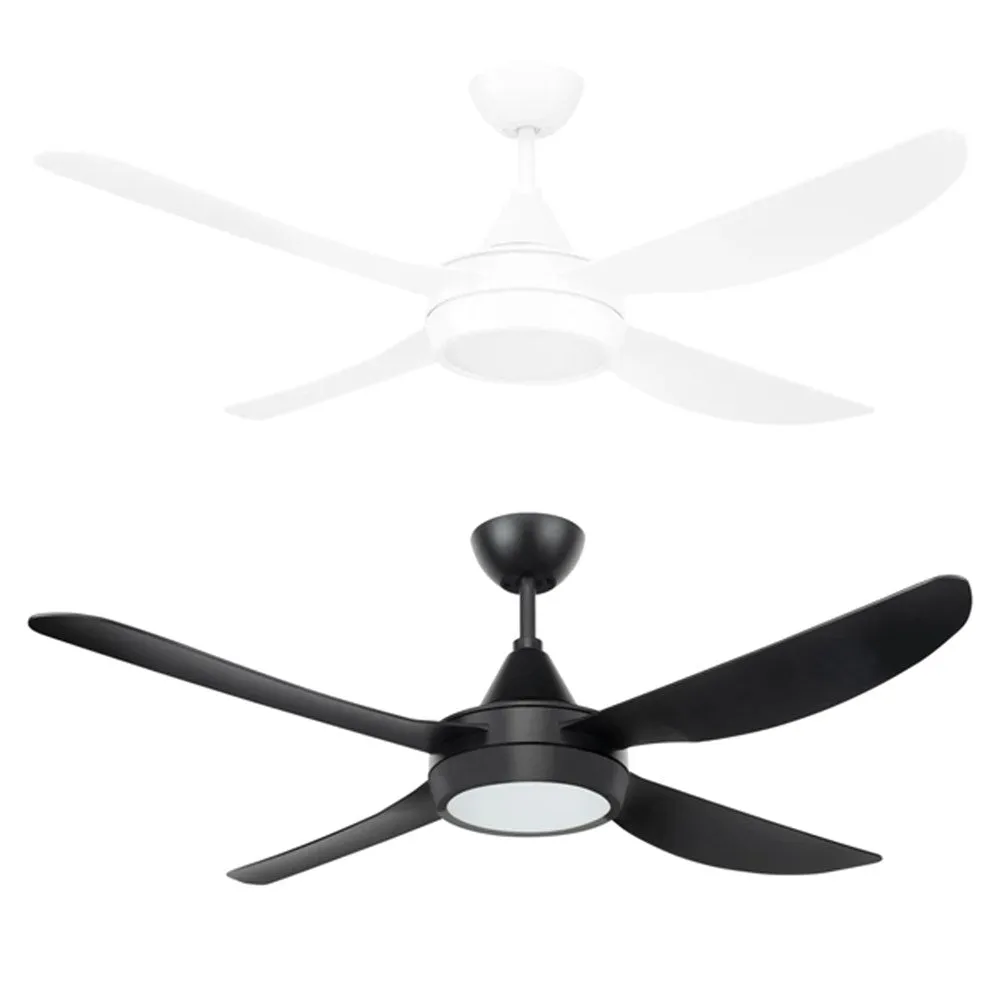 52" Vector-II AC Ceiling Fan White, Black with Light 22293/XX Brilliant Lighting