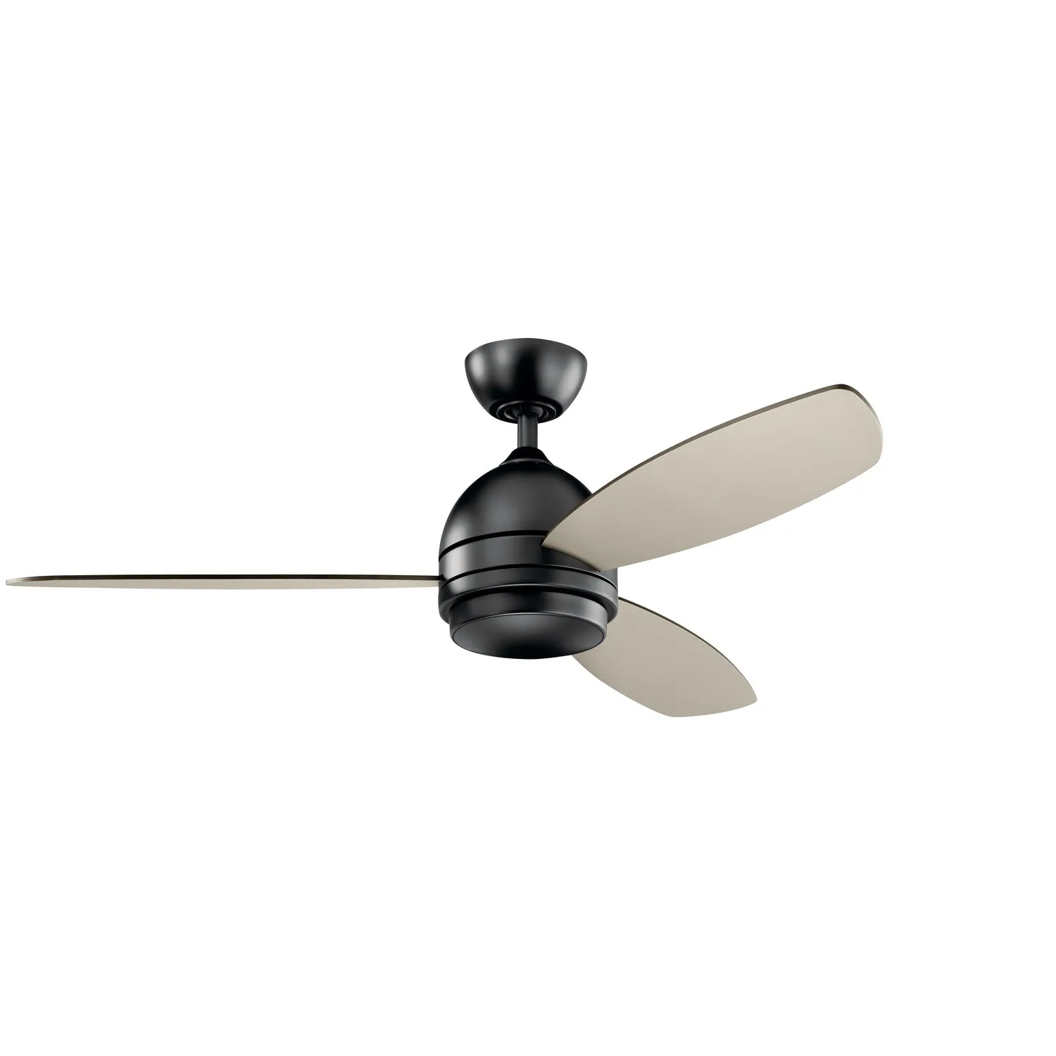 52"Ceiling Fan from the Vassar Collection in Satin Black Finish by Kichler