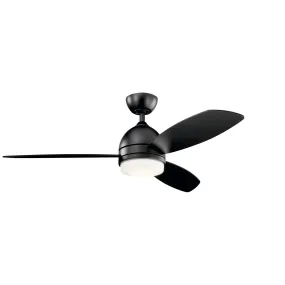 52"Ceiling Fan from the Vassar Collection in Satin Black Finish by Kichler