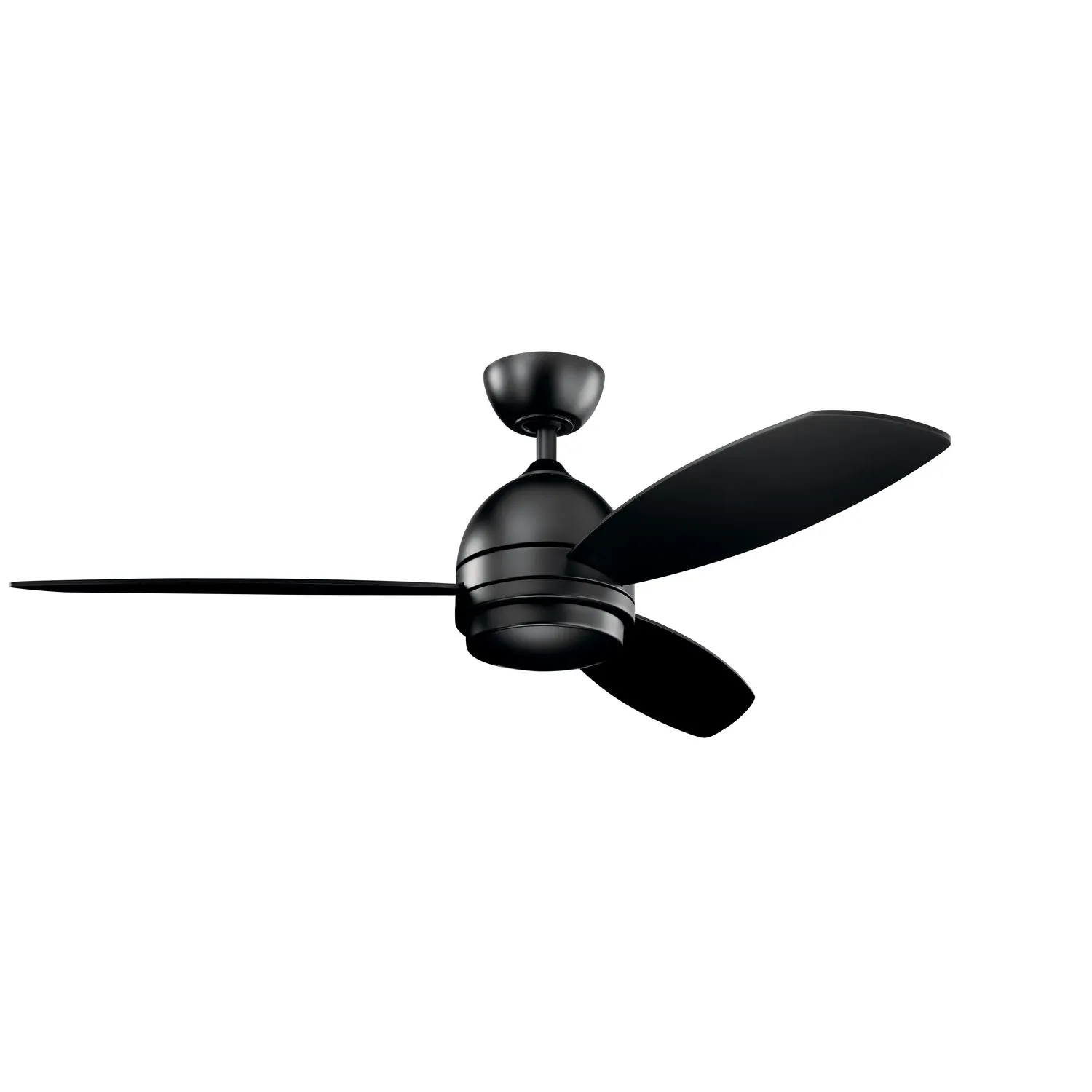 52"Ceiling Fan from the Vassar Collection in Satin Black Finish by Kichler