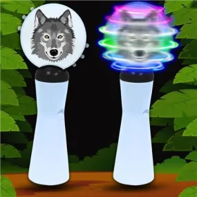 8 Inch LED Wolf Coin Spinner Wand