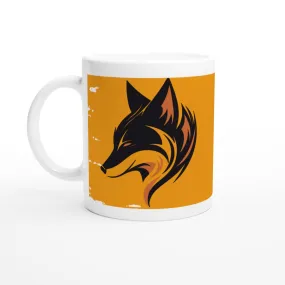 Adorable Foxes Back to Back Ceramic Mug – 11oz White Coffee Cup