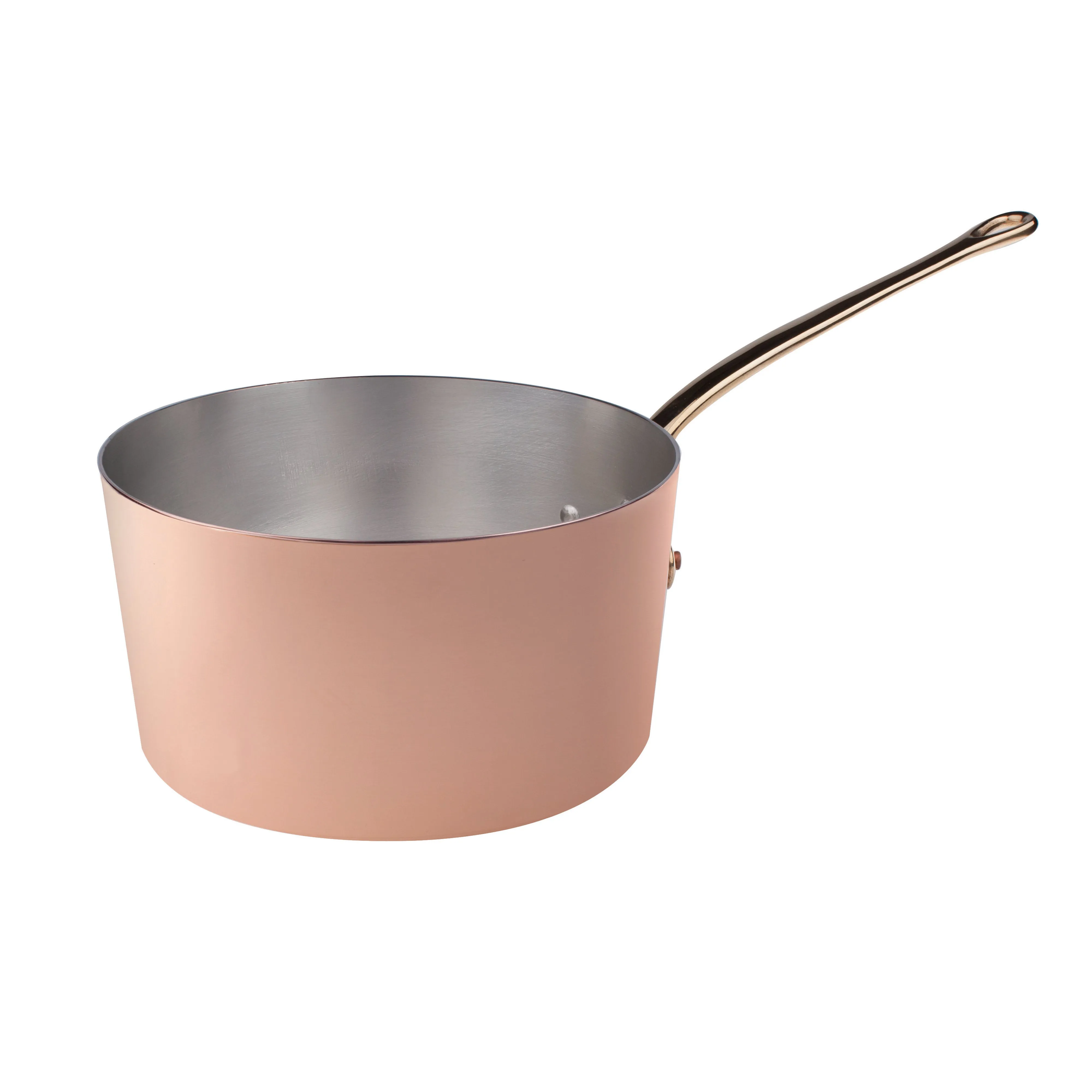 Agnelli Copper Mini Saucepan With Brass Handle, 41.4-Oz