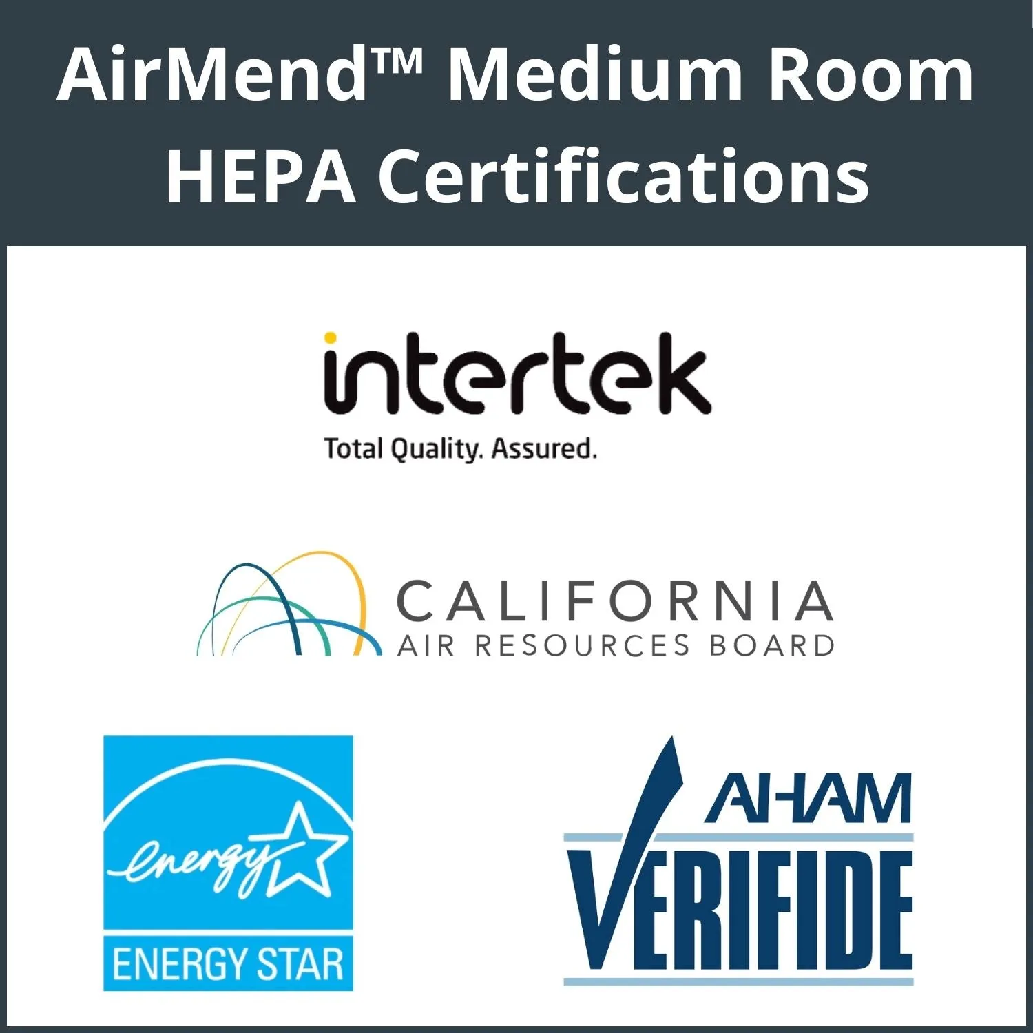 AirMend™ Medium Room HEPA Air Purifier