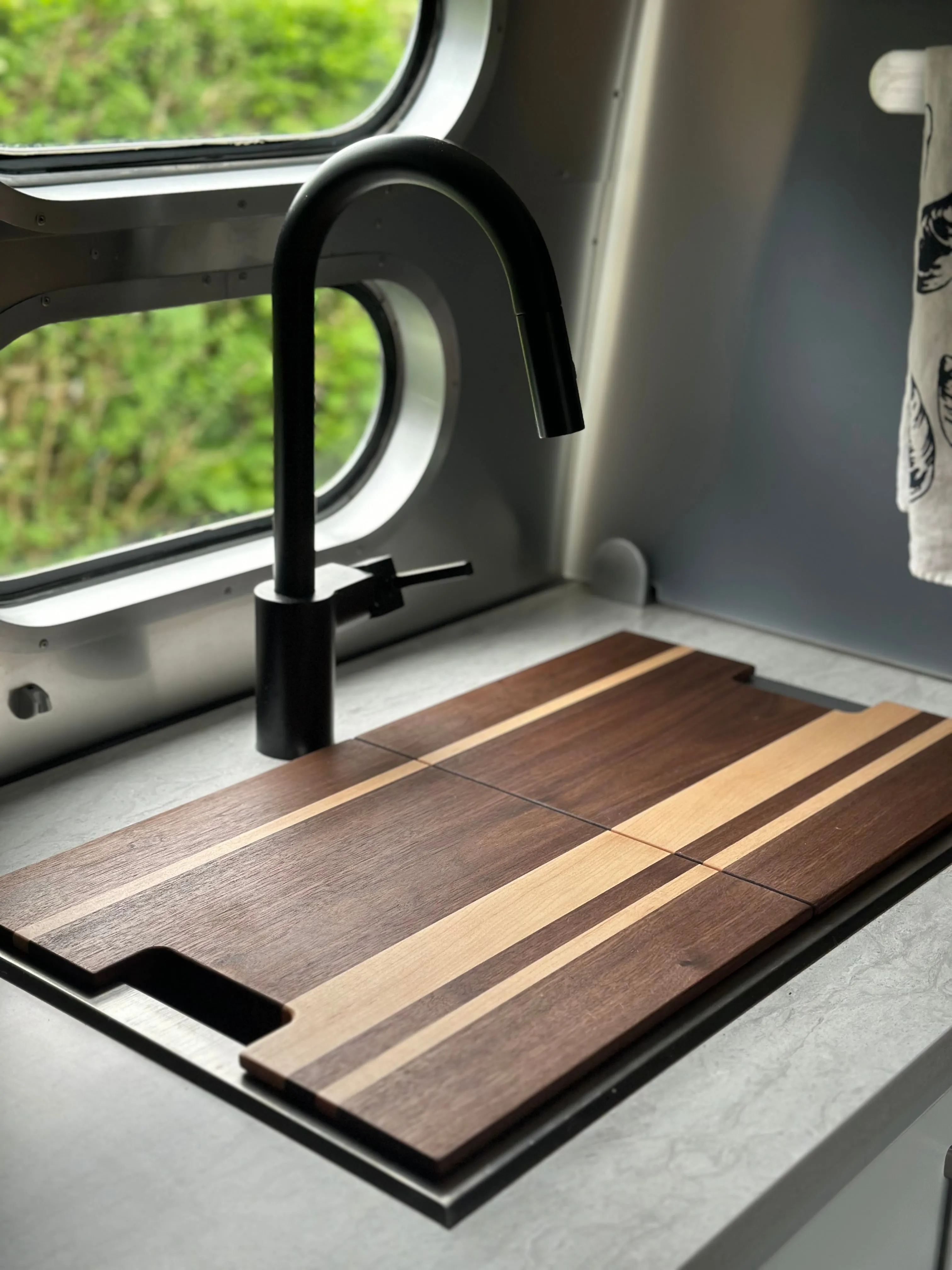 Airstream Custom Sink Cutting Boards for Caravel Travel Trailers