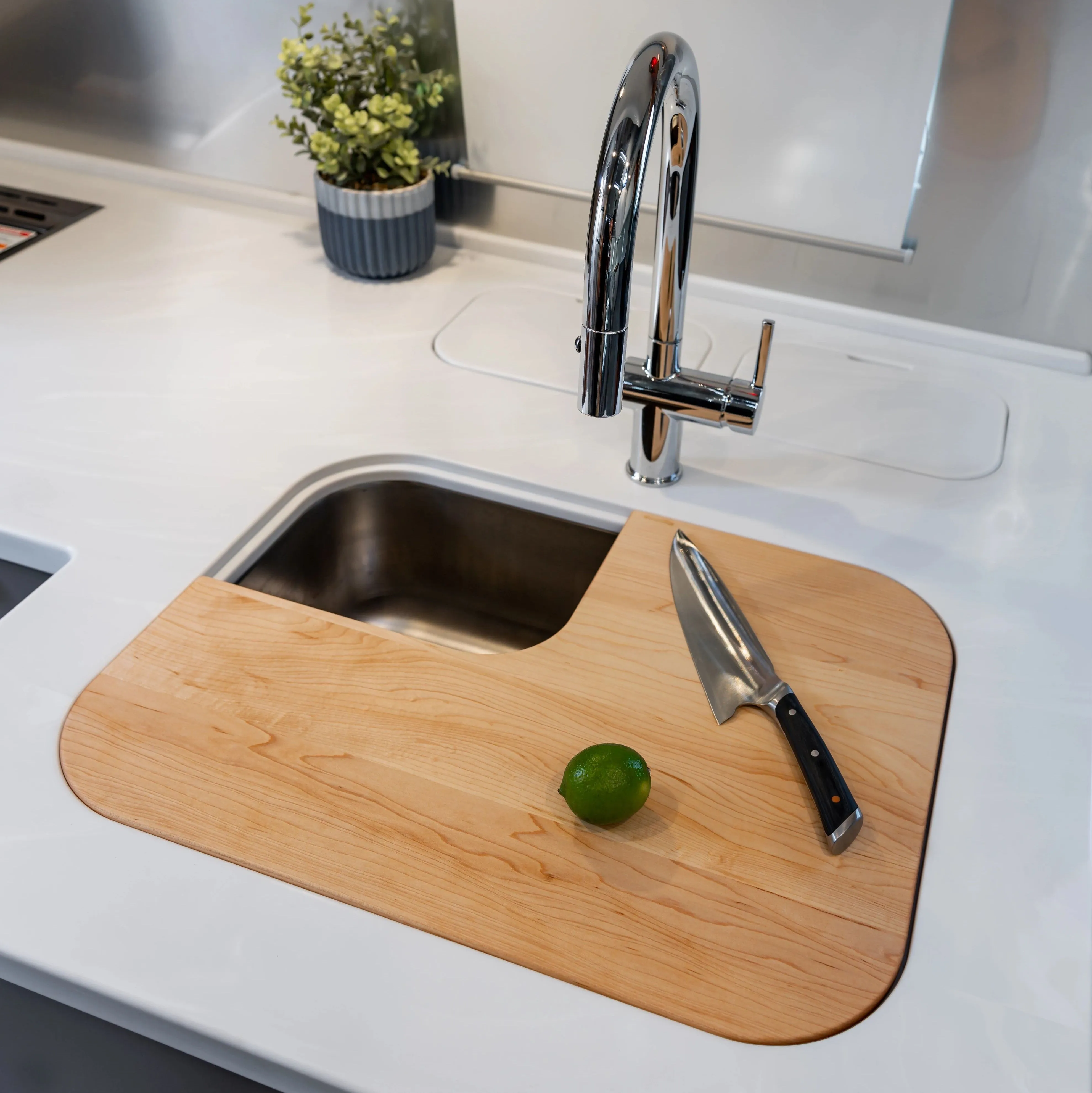 Airstream Custom Sink Cutting Boards for Caravel Travel Trailers