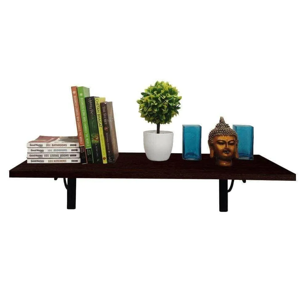 Alpha X80 Wall Shelf  with Wall Brackets, Classic Wenge