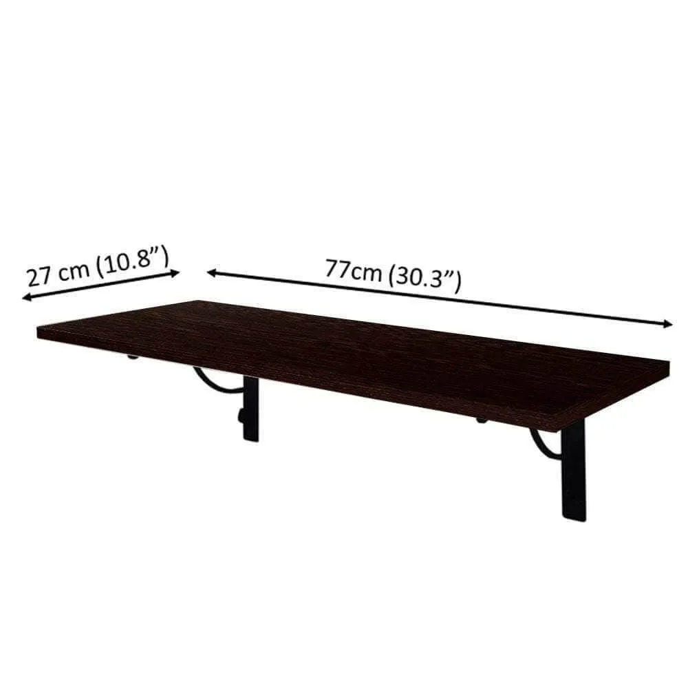 Alpha X80 Wall Shelf  with Wall Brackets, Classic Wenge