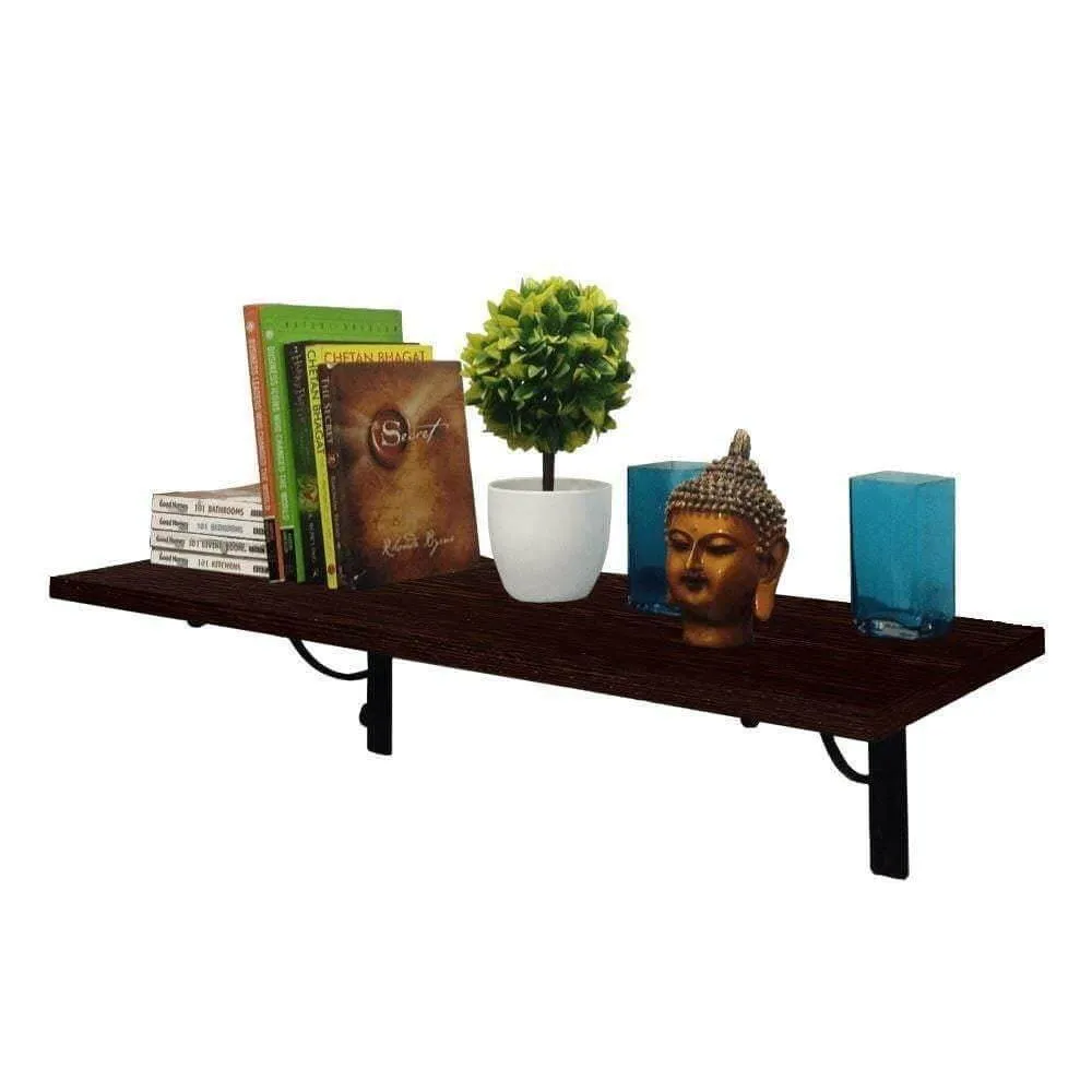 Alpha X80 Wall Shelf  with Wall Brackets, Classic Wenge