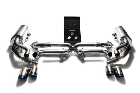 ARMYTRIX Stainless Steel Valvetronic Exhaust System Quad Blue Coated Tips Porsche 991 Carrera | S 2012-2016