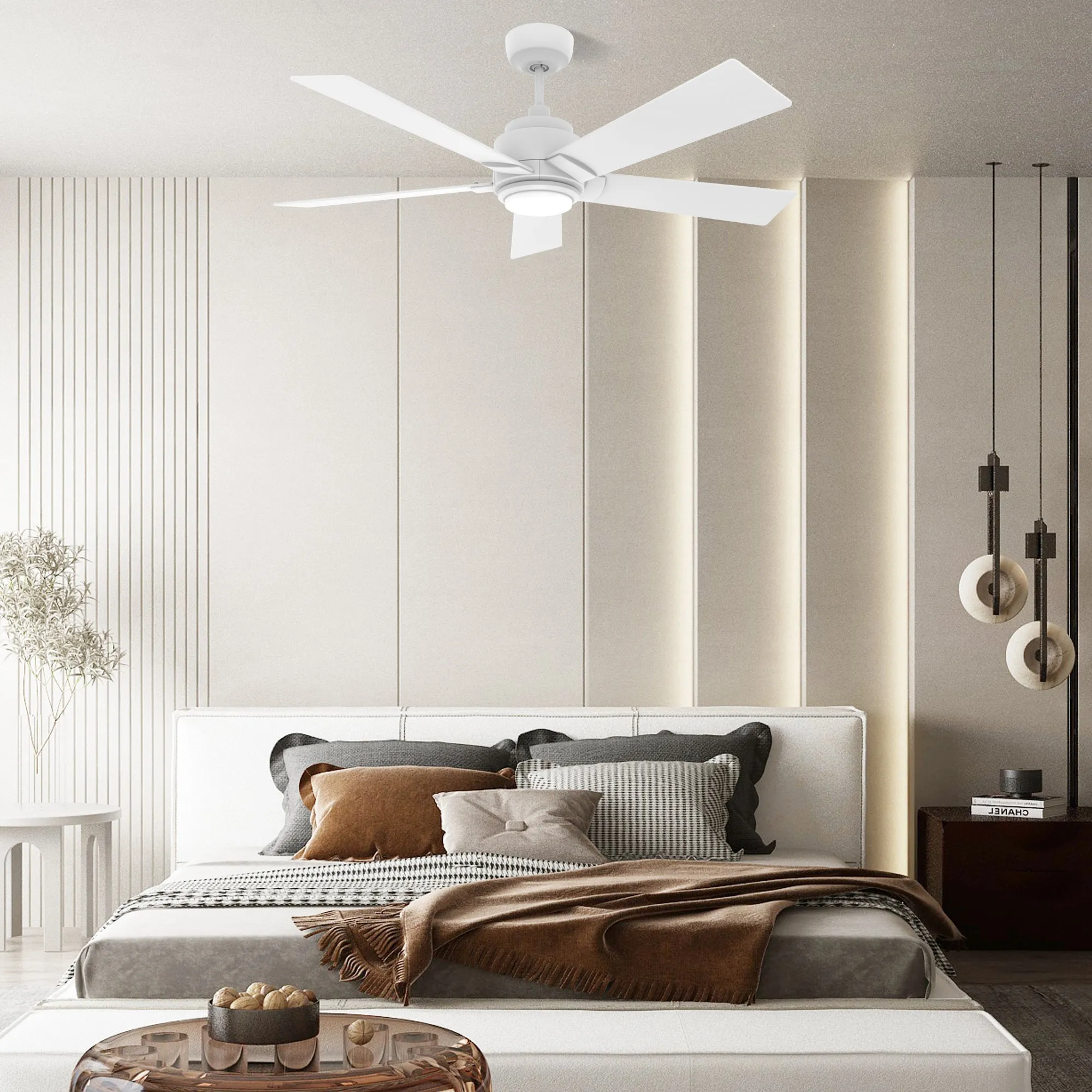 Aspen Smart Ceiling Fan with LED Light Remote Outdoor/Indoor 60"