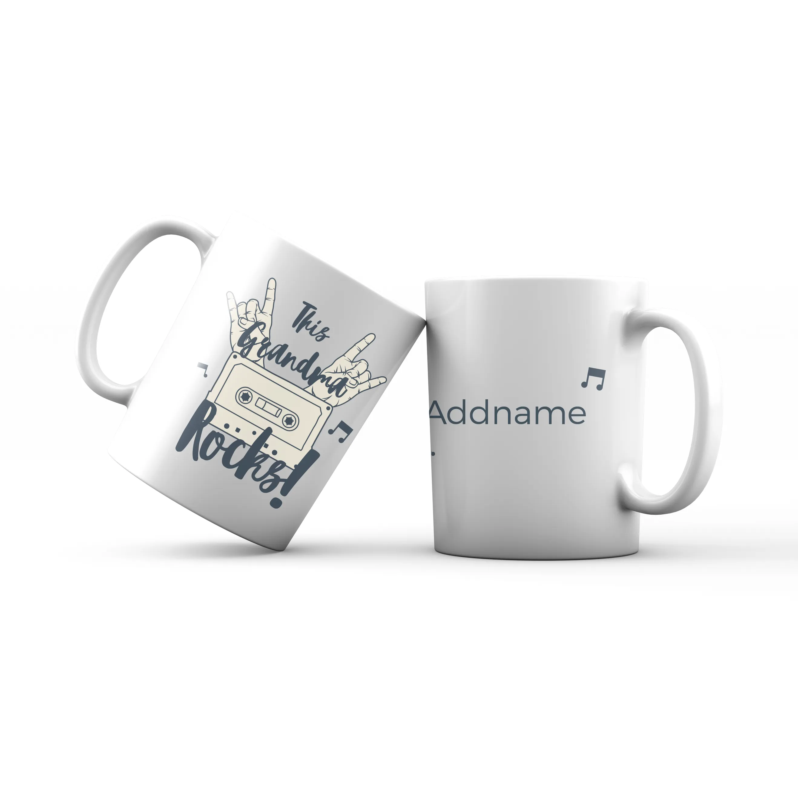 Awesome Mom 1 This Grandma Rocks! Cassette Addname Mug