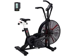 BA-2500C Commercial Air Bike Exercise Cycle with Moving Handle Free Installation Suitable Fitness Equipment Machine for Home | Office | Commercial Gym | Black