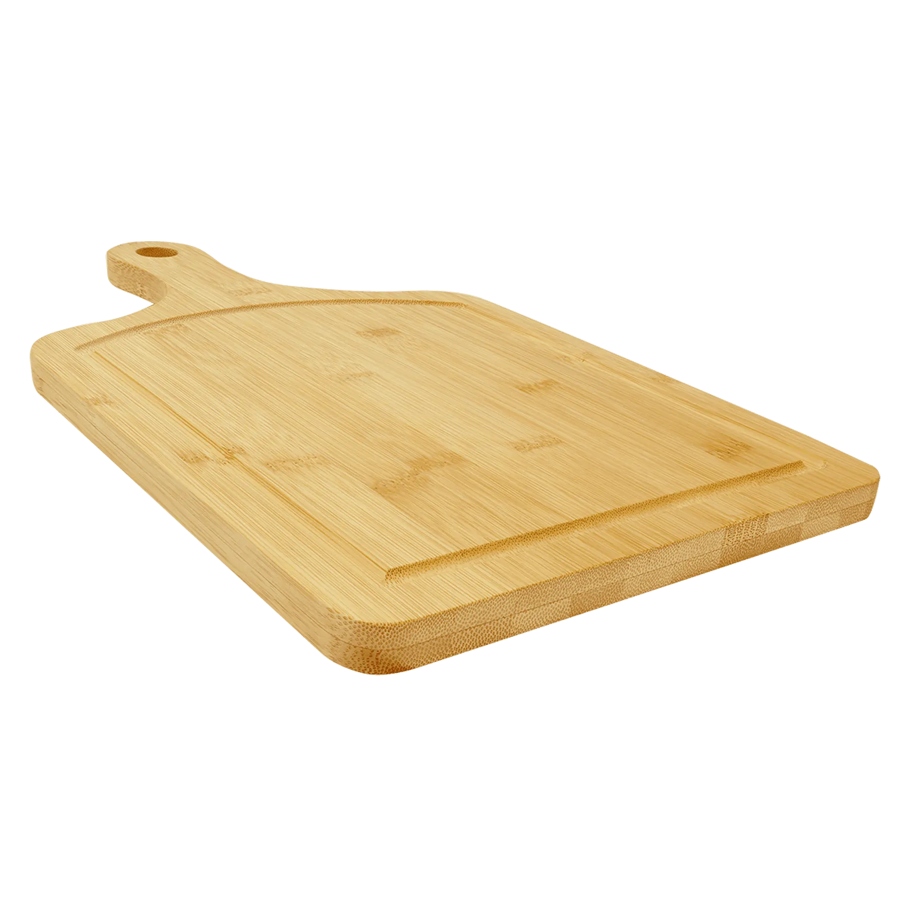 Bamboo Cutting Board - Paddle Shape with Juice Groove