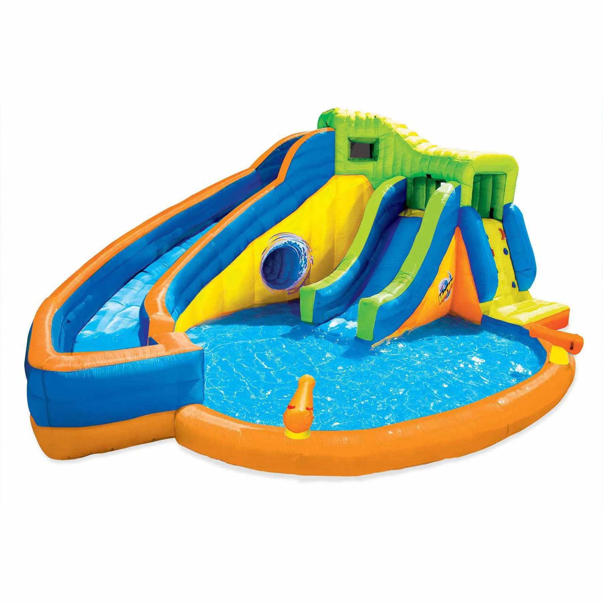 Banzai Pipeline Twist Kids Inflatable Backyard Waterpark Activity Play Center