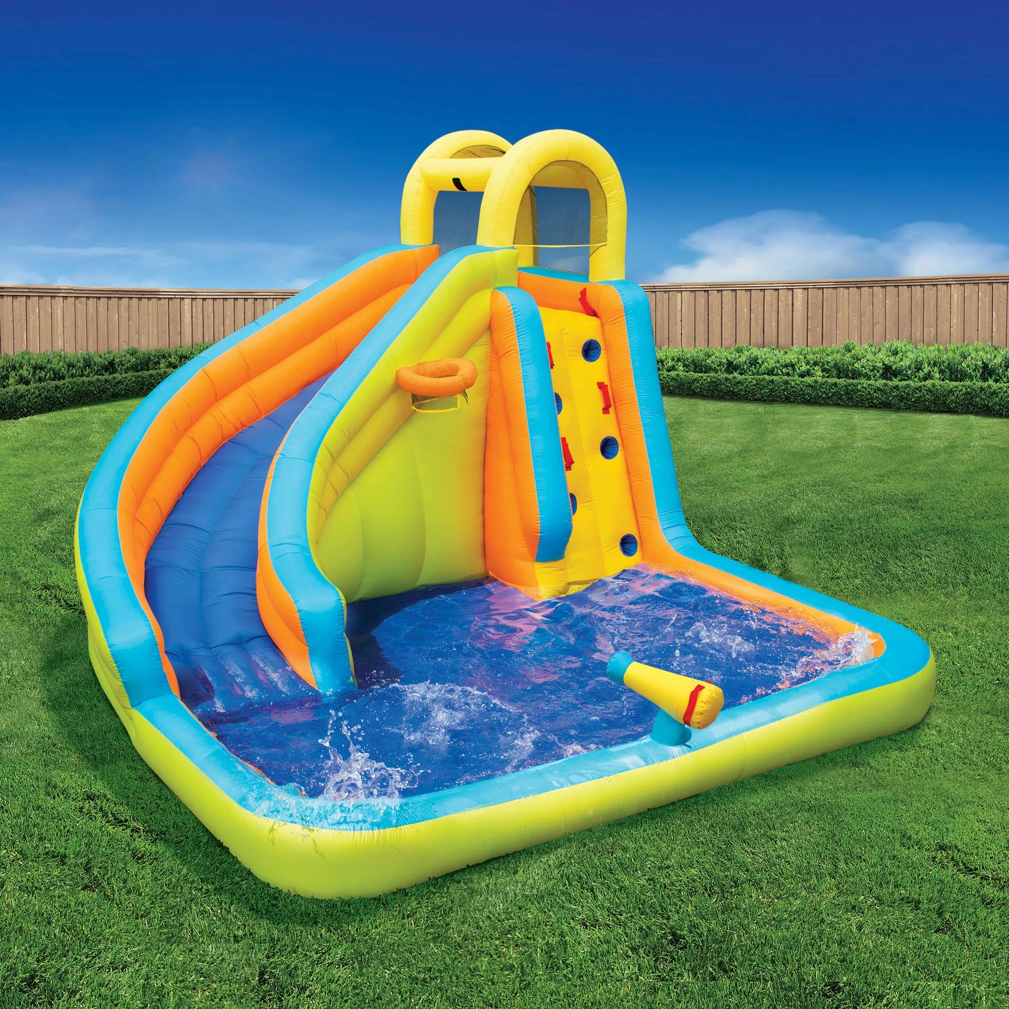 Banzai Splash 'N Blast Kids Backyard Inflatable Water Slide Park (Open Box)