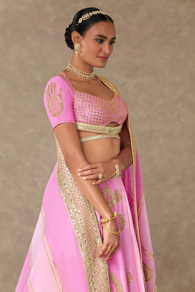 Barfi Pink Sitara Dil Lehenga Set