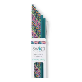 Bazaar   Teal Reusable Straw Set