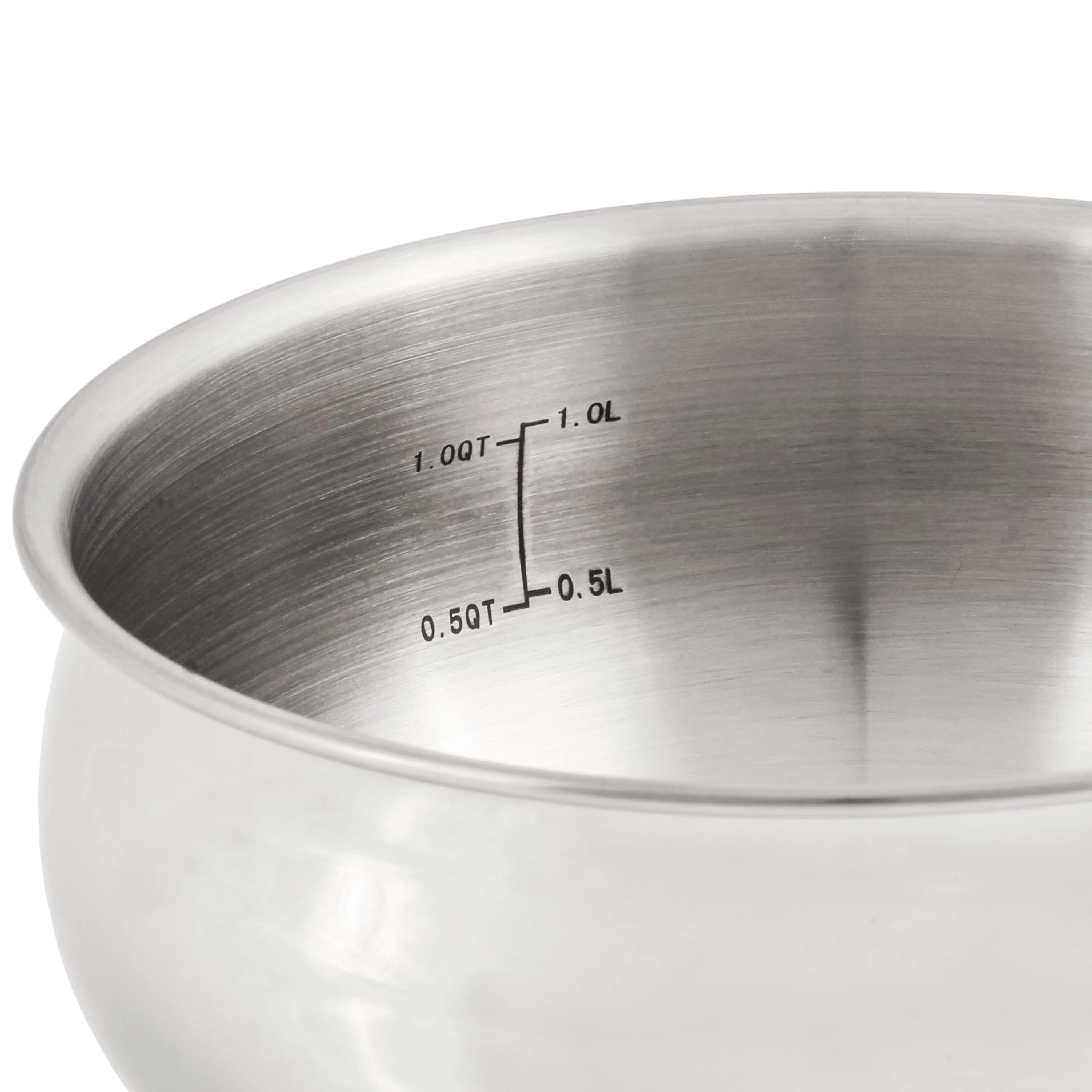 BergHOFF Belly Shape 18/10 Stainless Steel 6.25" Sauce Pan with SS Lid, 1.5qt.