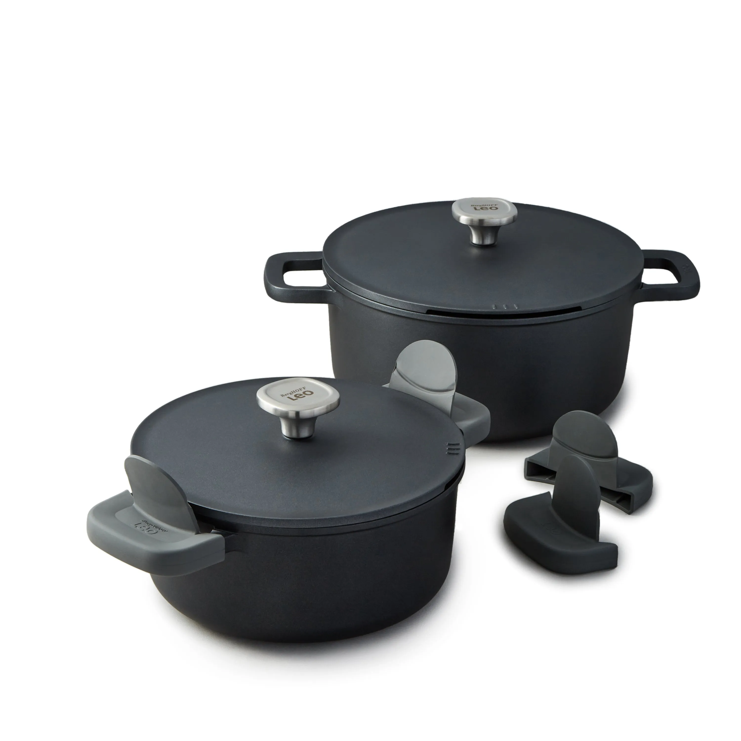 BergHOFF Leo Phantom 4pc Nonstick Ceramic Stockpot Set, Recycled