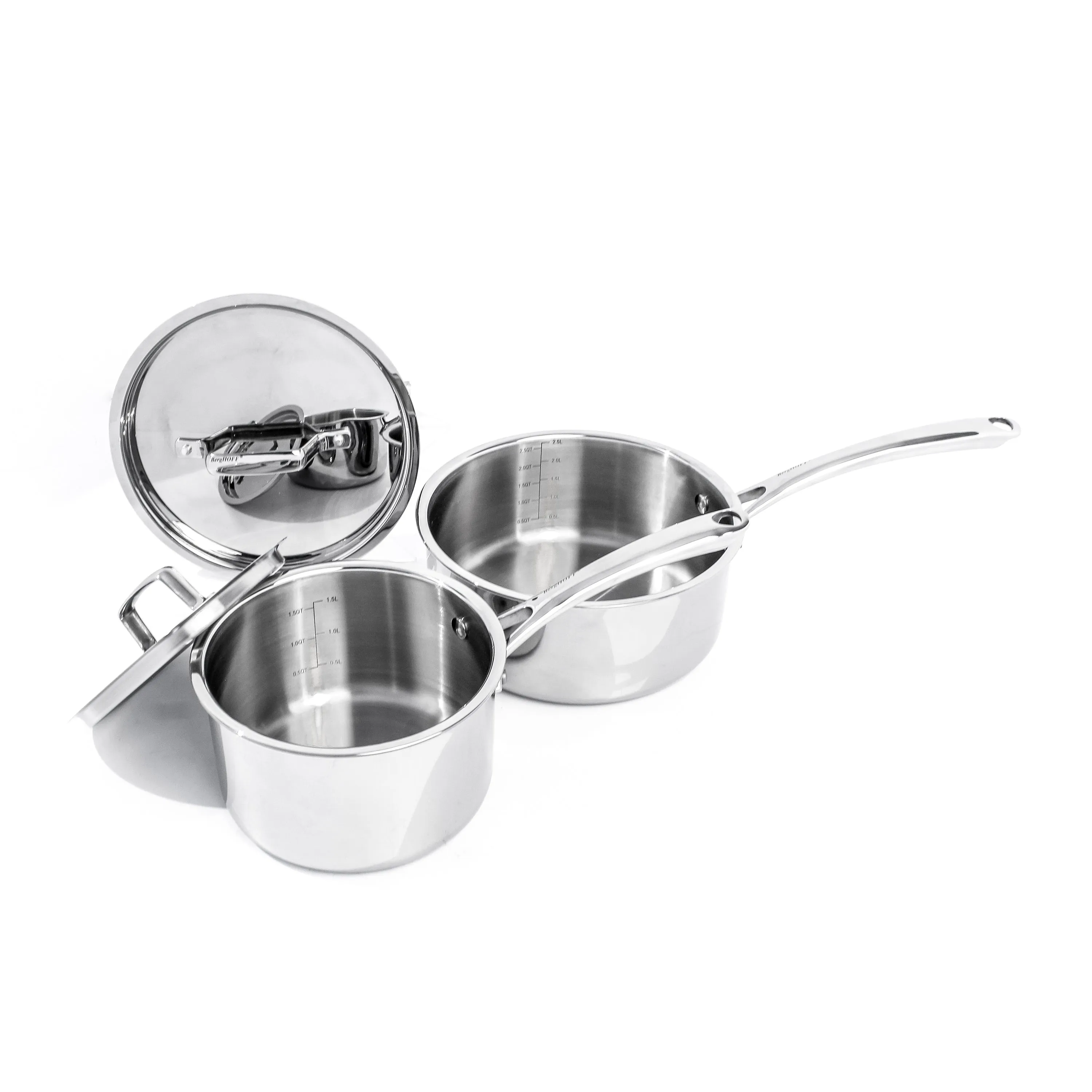 BergHOFF Professional 13pc Tri-Ply 18/10 Stainless Steel Cookware Set with SS Lids