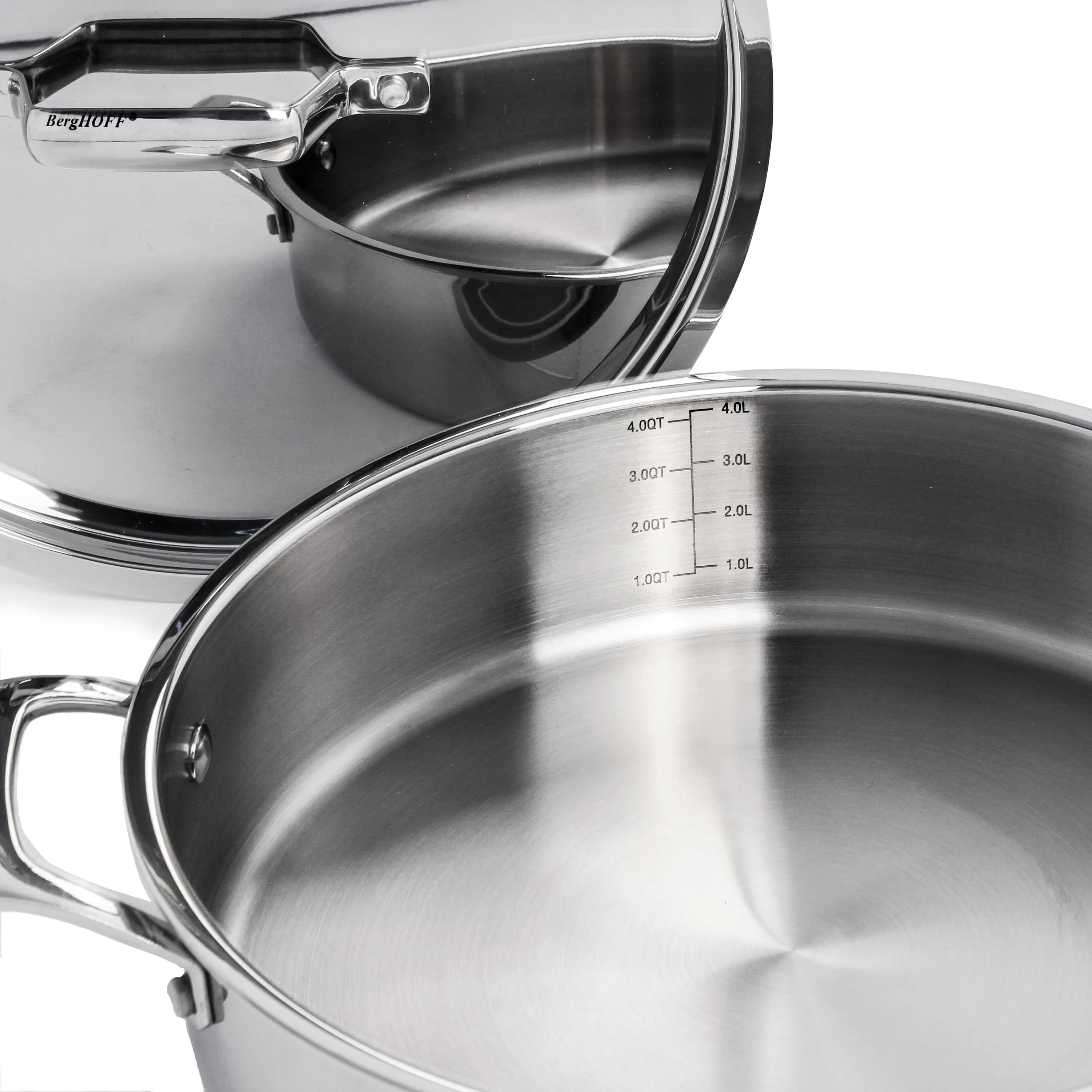 BergHOFF Professional 13pc Tri-Ply 18/10 Stainless Steel Cookware Set with SS Lids