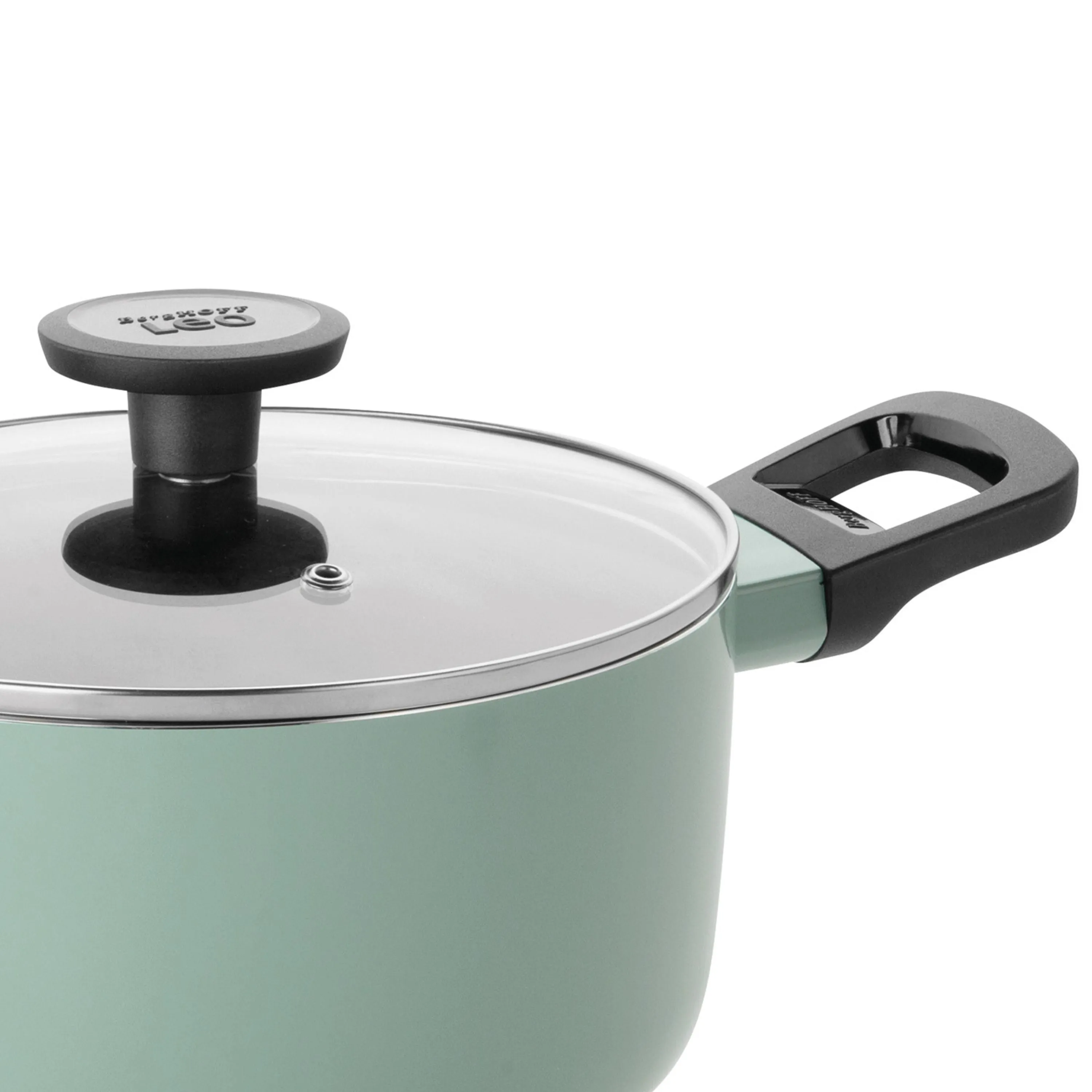 BergHOFF Sage Non-stick Aluminum Stockpot 8", 3qt. With Glass Lid