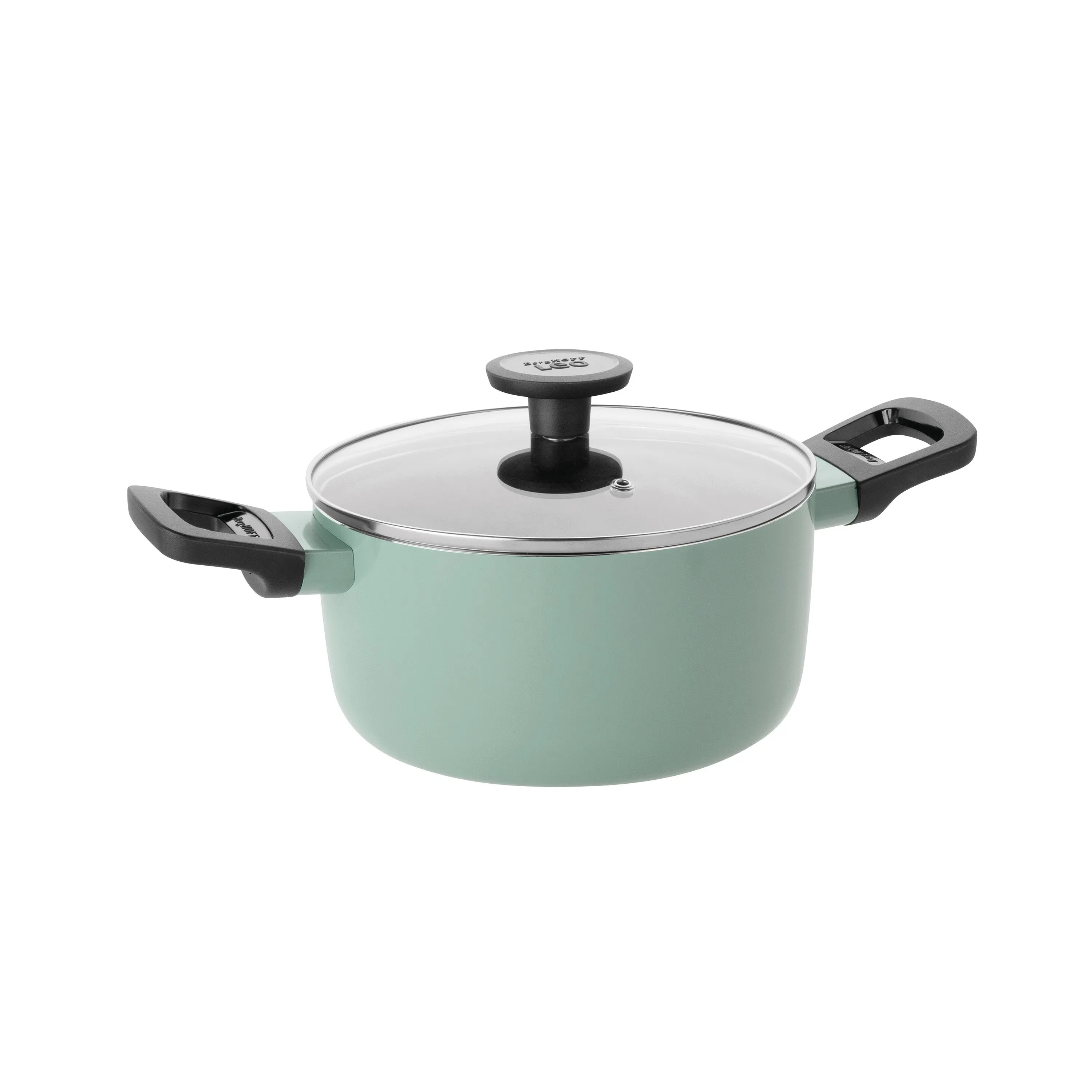 BergHOFF Sage Non-stick Aluminum Stockpot 8", 3qt. With Glass Lid