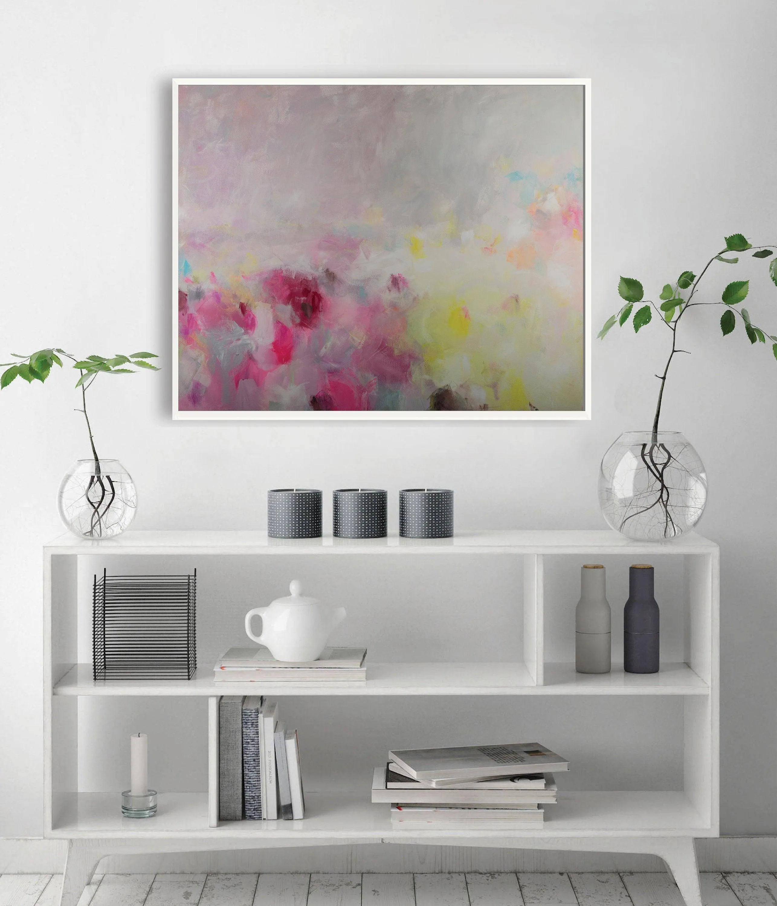 blush pink wall art oversized wall art print, colorful canvas art print extra large wall art print