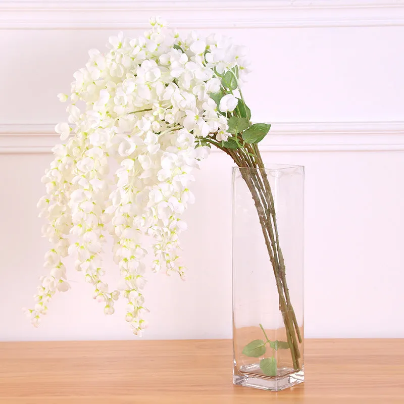 Bulk Exclusive Extra Long Wisteria Stems Hanging Flowers Violet Artificial Flowers for Tall Vases Wholesale