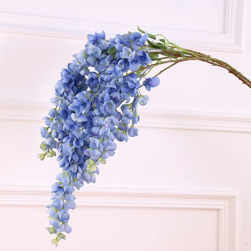 Bulk Exclusive Extra Long Wisteria Stems Hanging Flowers Violet Artificial Flowers for Tall Vases Wholesale