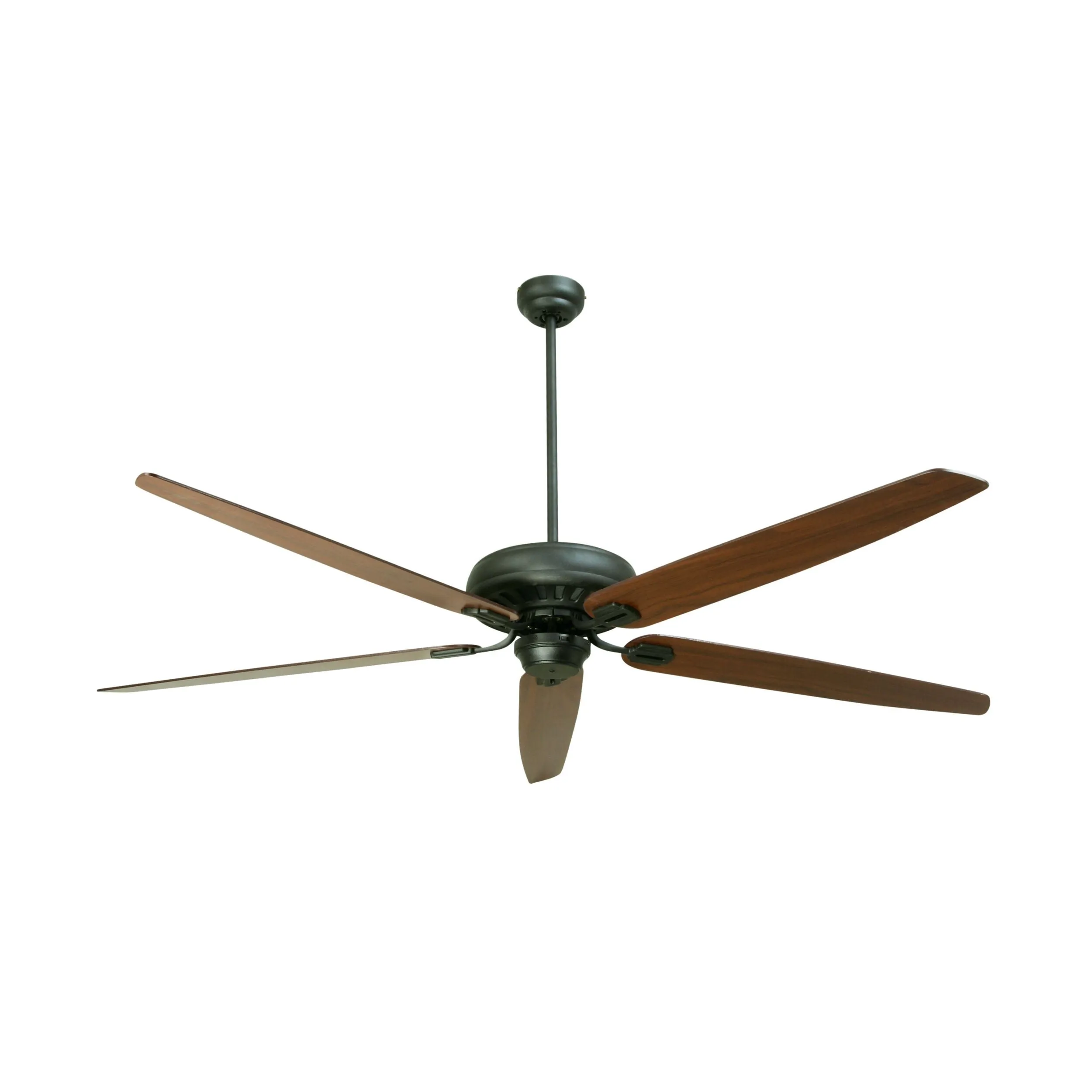 Byron Indoor AC Ceiling Fan - Black & Walnut/Mahogany Finish 178cm