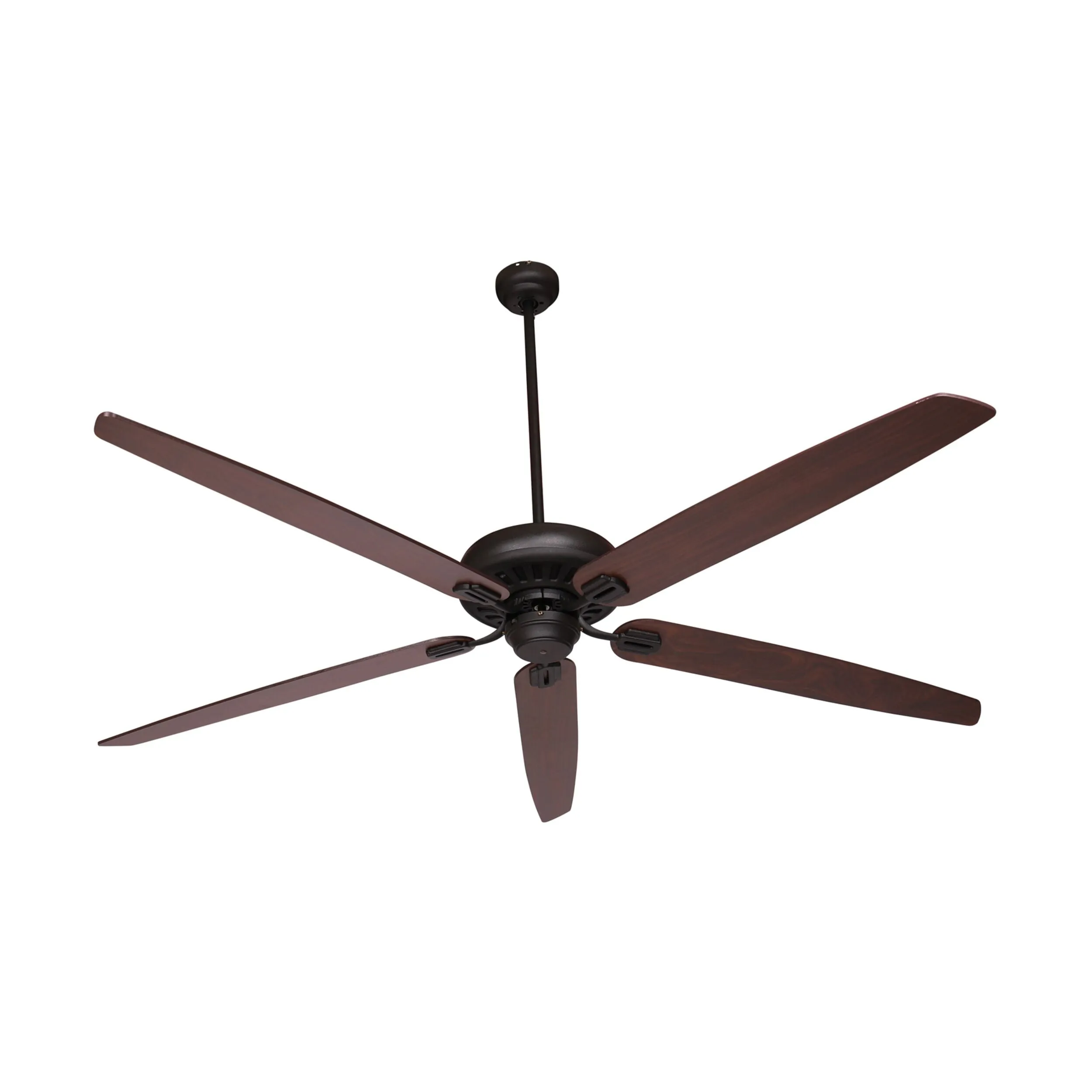 Byron Indoor AC Ceiling Fan - Black & Walnut/Mahogany Finish 178cm