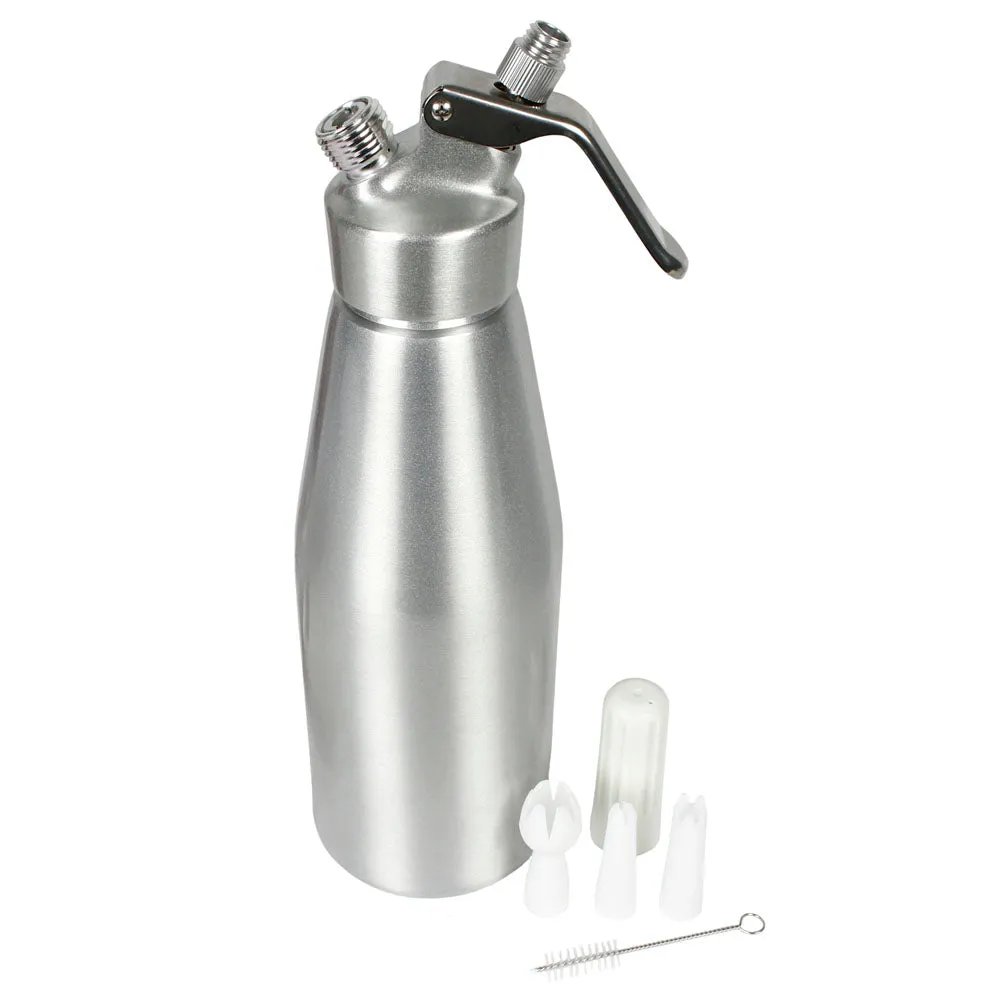 Chef Master 2 Pint Whipped Cream Dispenser Professional Grade Stainless Steel