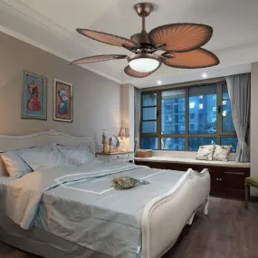 Classy Luxury Metal Ceiling Fan And LED Lamp