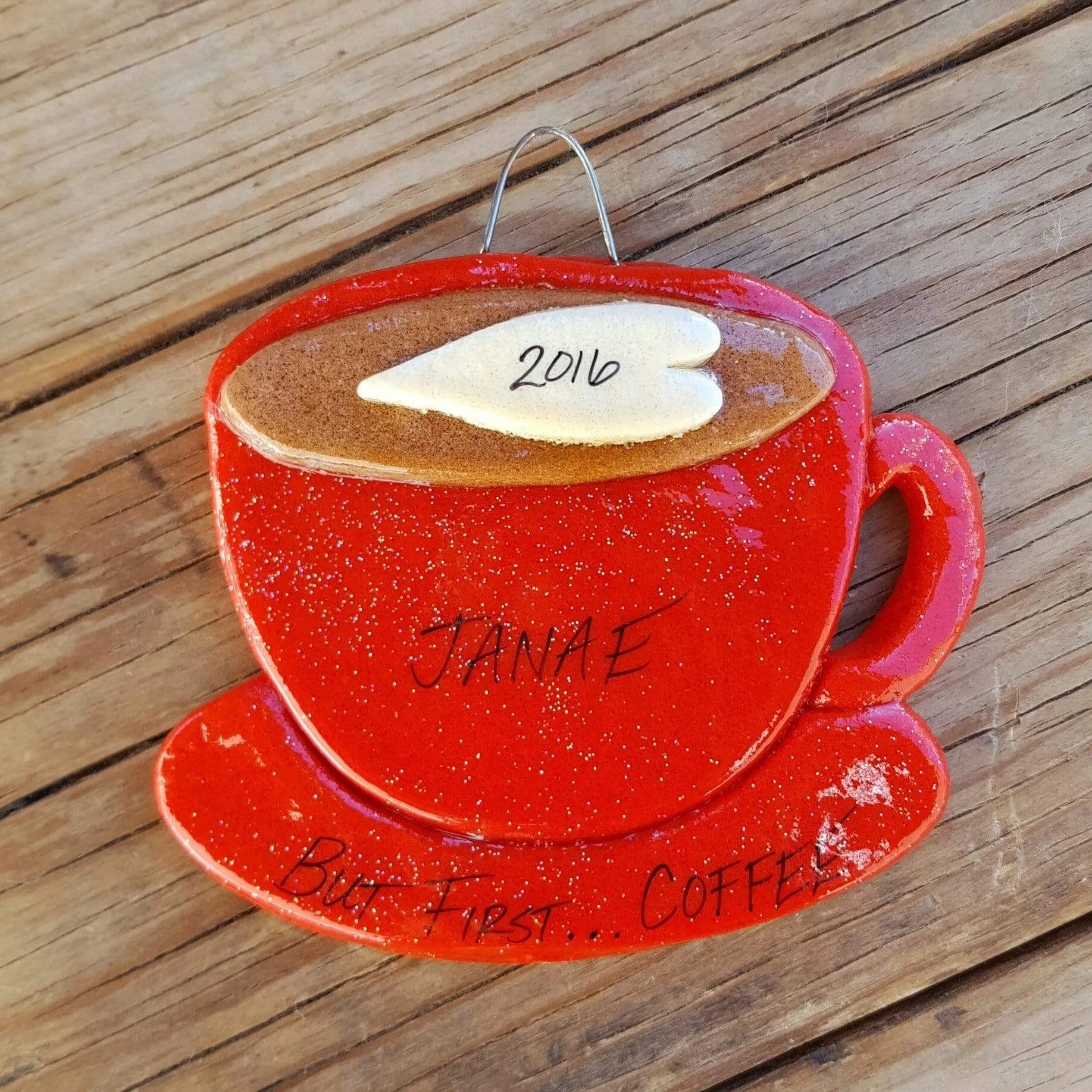 Coffee Cup Christmas Ornament