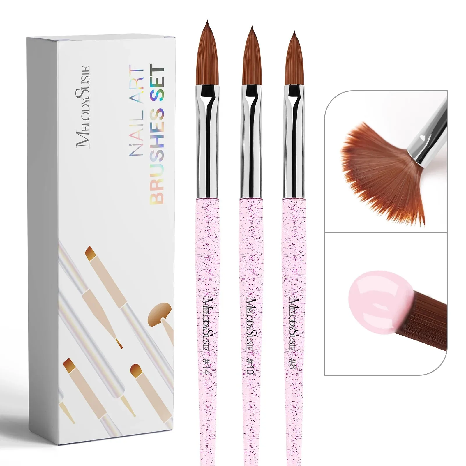 Color Nail Art Brushes Set (6Pcs)