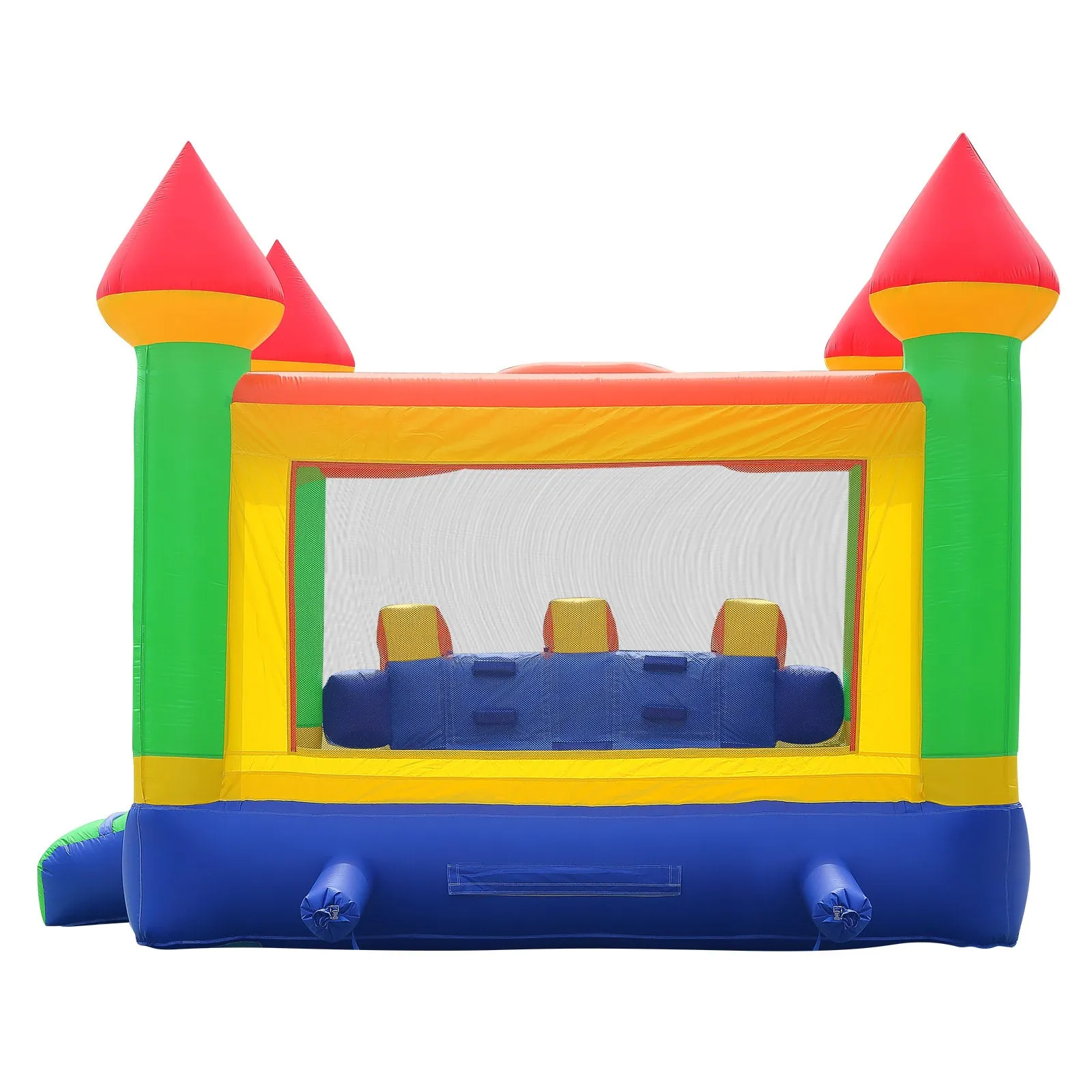 Commercial Bounce House with Double Slide and Climbing Wall