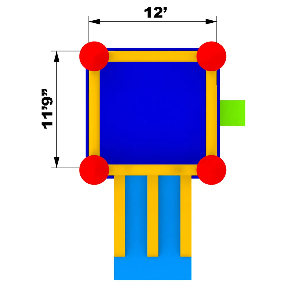 Commercial Bounce House with Double Slide and Climbing Wall