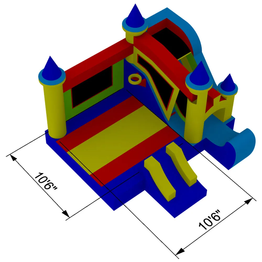 Commercial Castle Bounce House with Blower and Slide