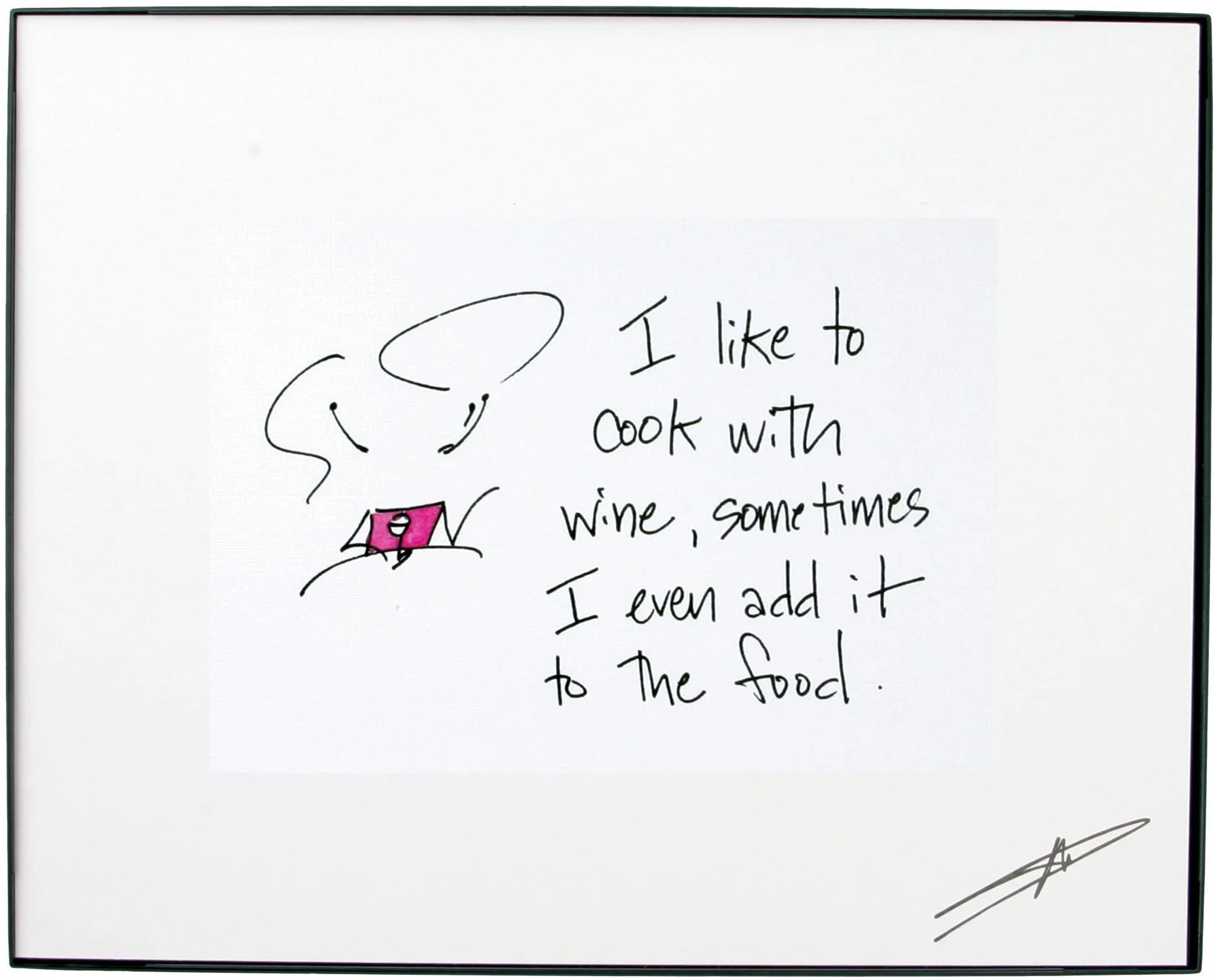 Cooking with Wine Framed Art (10104)