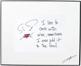 Cooking with Wine Framed Art (10104)