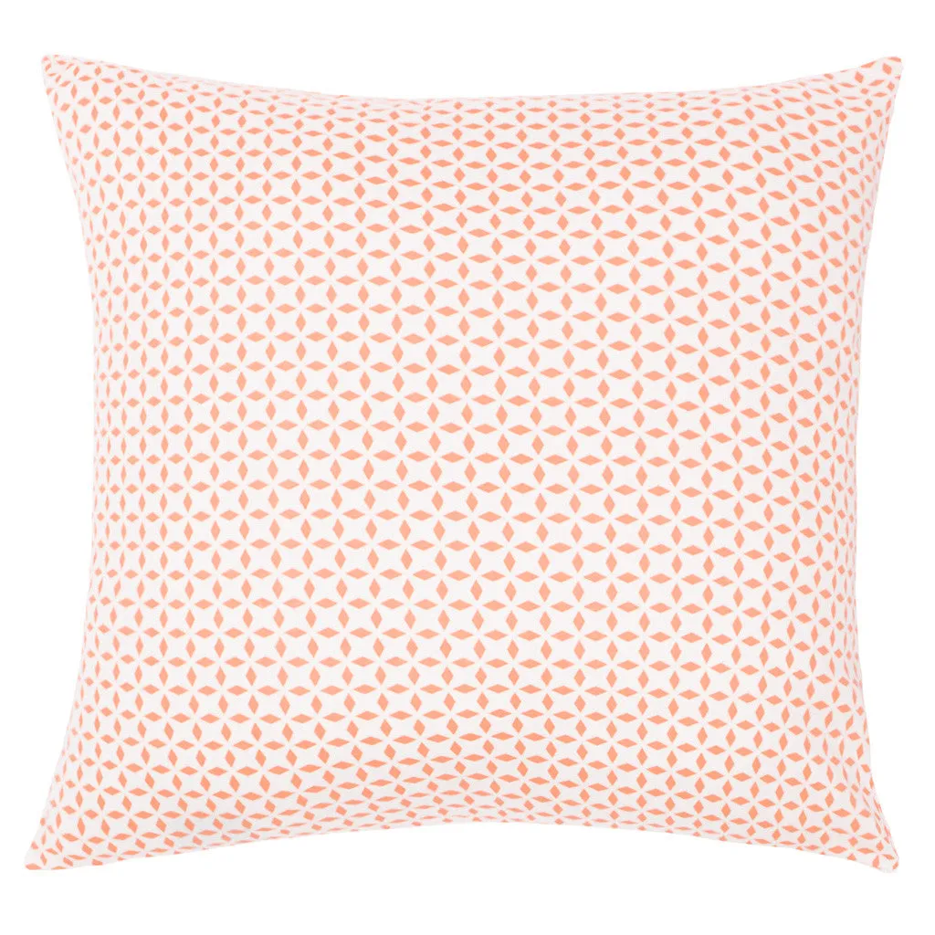 Coral Morning Glory Throw Pillow