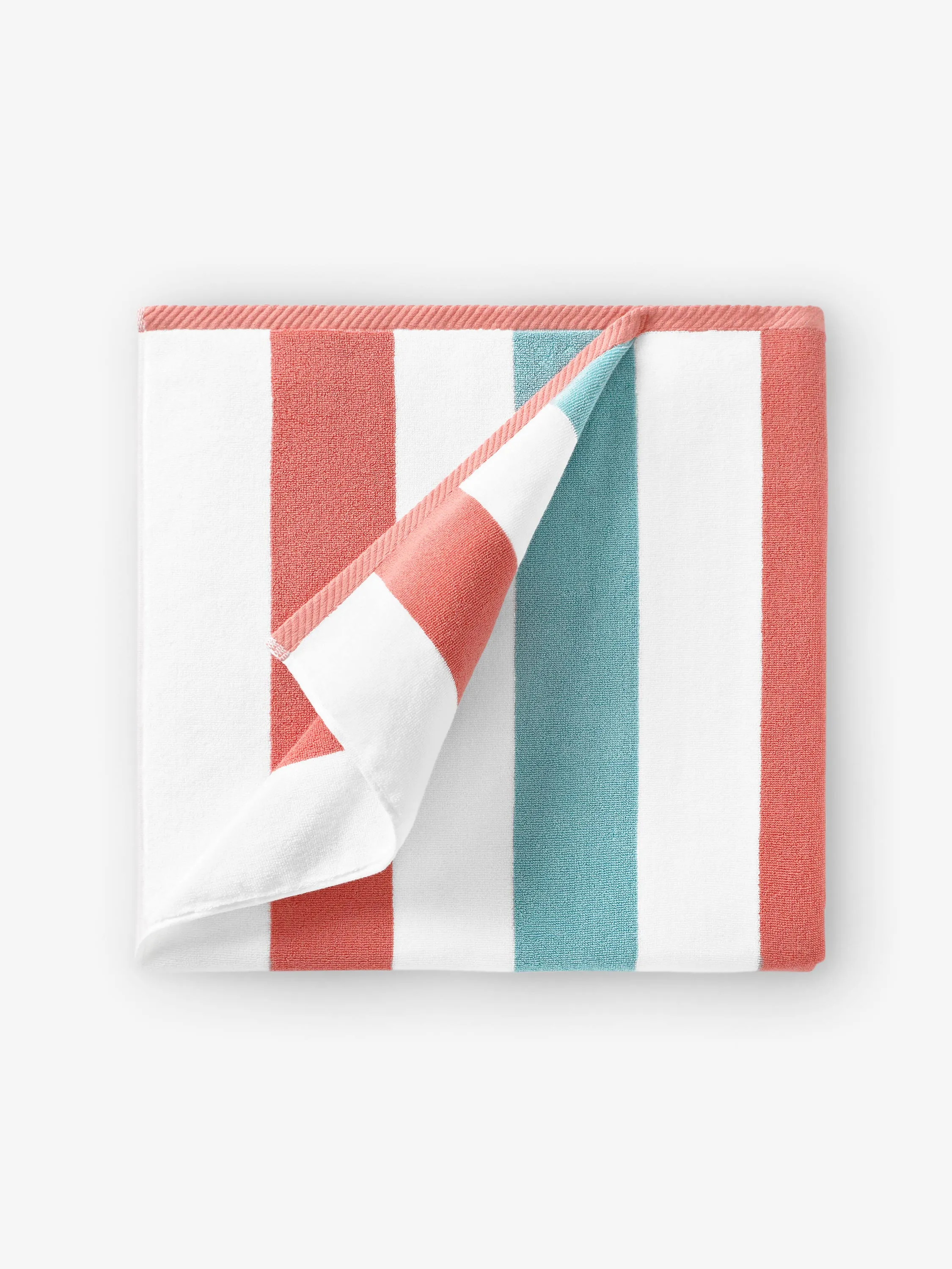 Coral Sea Glass Cabana Beach Towel